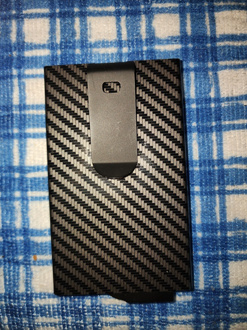 Black Carbon Fiber Wallet Phone Clip - Universal Phone Accessory